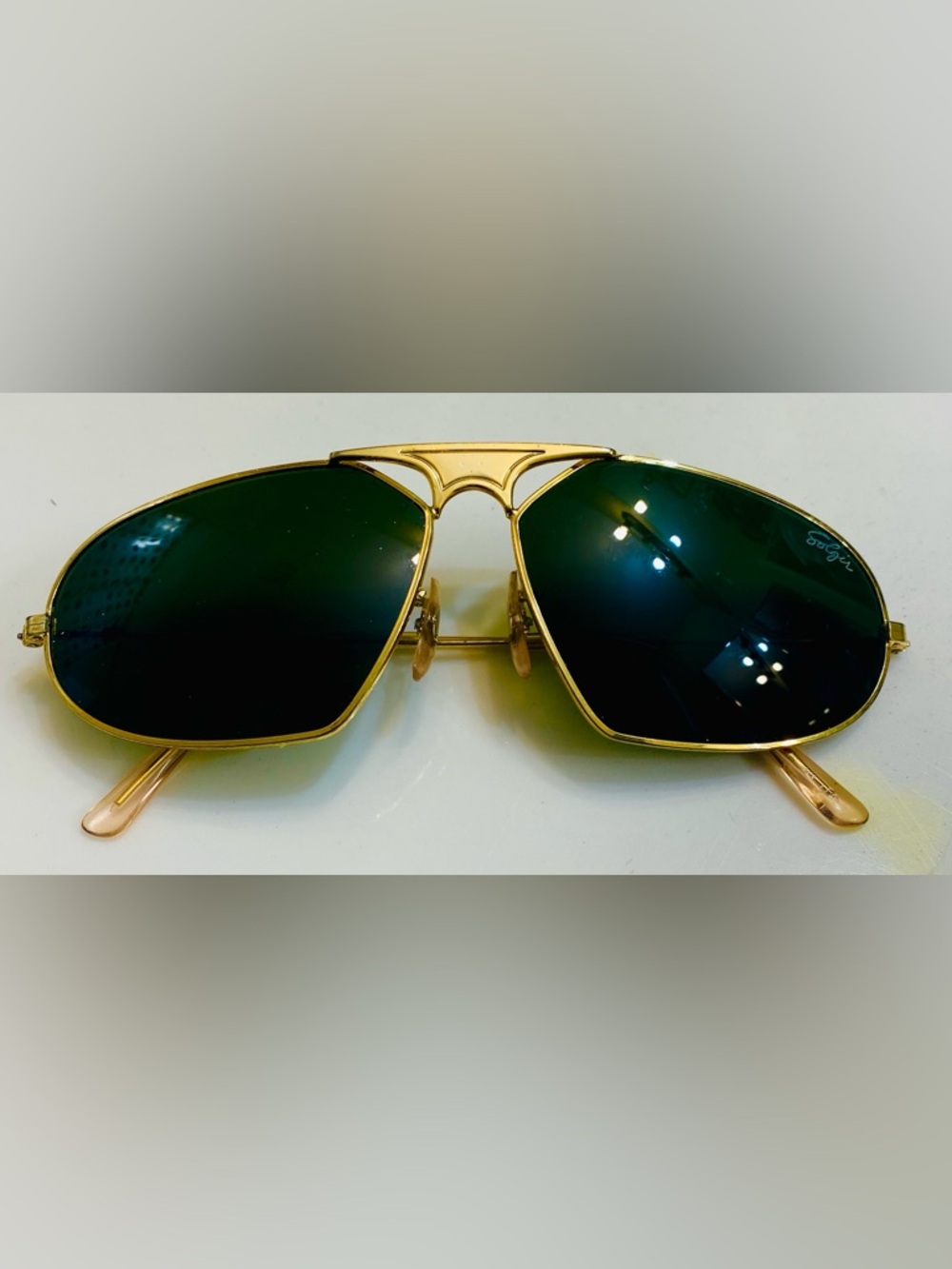 Vtg Solger Aviator Gold Frame  Made in Italy